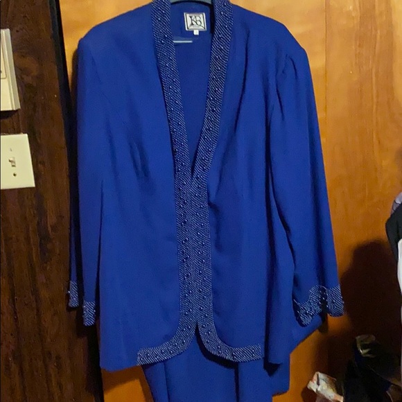 3 Peice Royal Blue Blazer Skirt - Picture 1 of 4